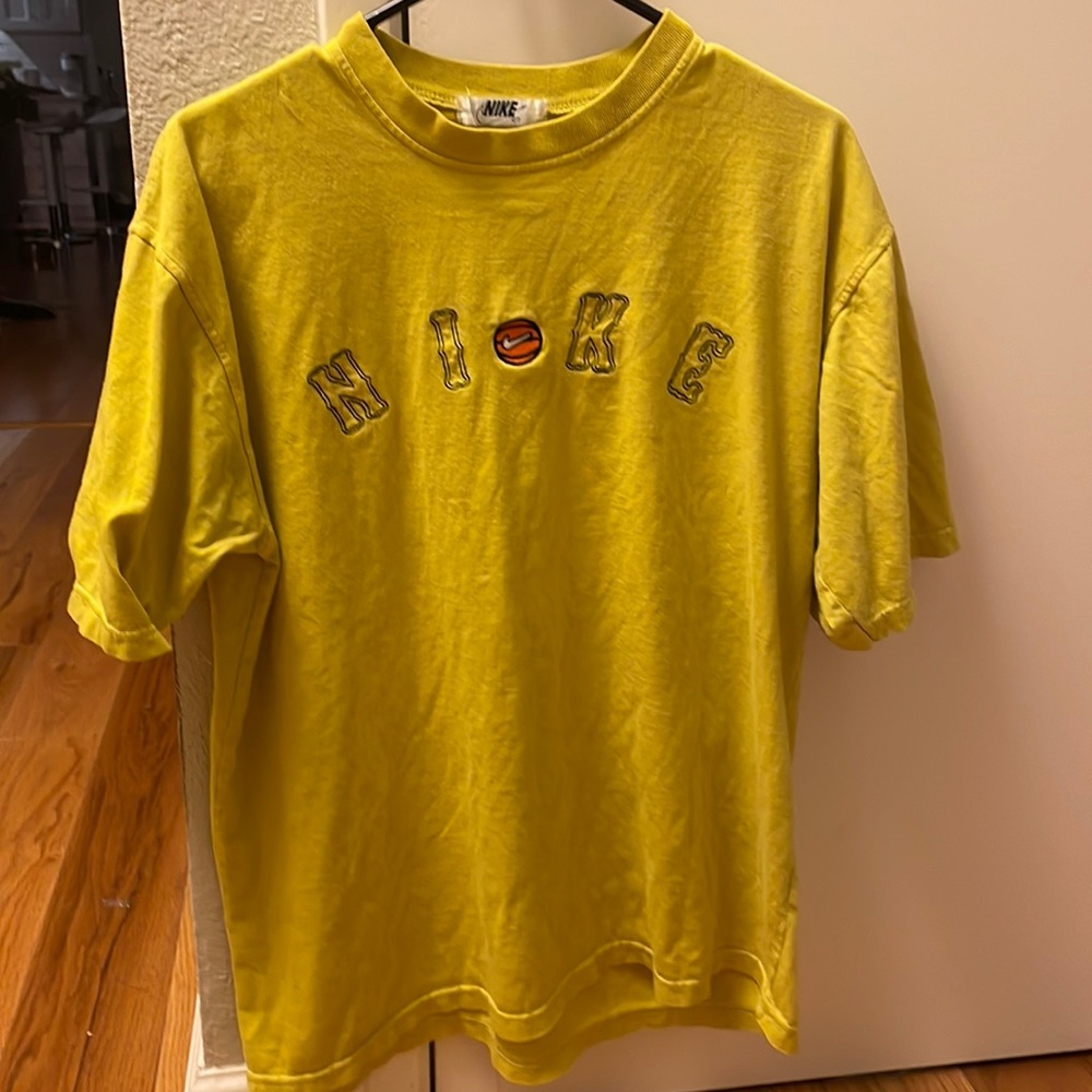 Yellow vintage Nike Short Sleeve Basketball T Shirt